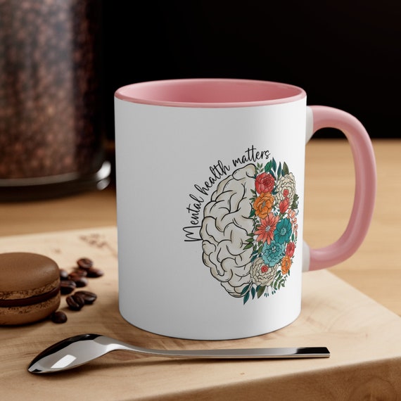 Mental Health Matters Mug, Mental Health Awareness Gift Inspirational Women Mental Health Minority Anxiety Crewneck Depression, Cont;nue