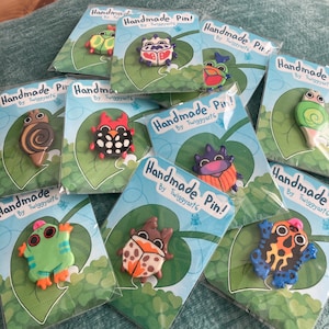 handmade clay pin