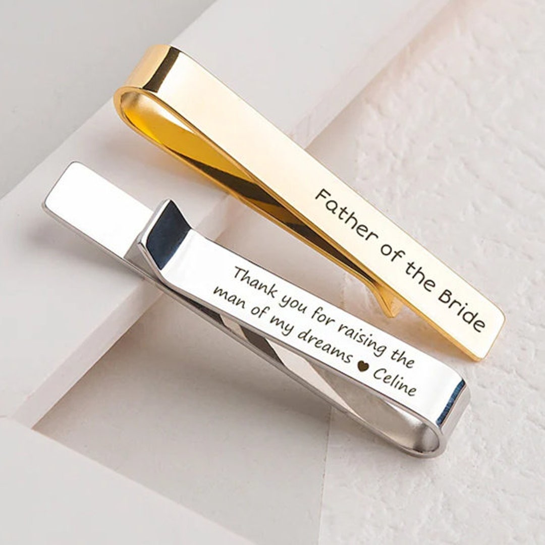 Customized Tie Clip,personalized Tie Clip,name Jewelry,men's Tie Clip