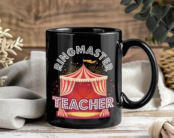 Personnel de cirque Mug Ringmaster vintage tasse à café tasses à thé pour carnaval clowns dompteur enfants fête d'anniversaire cadeaux pour amoureux du cirque cadeau tasses amusantes
