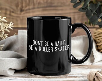 Tasse de patins à roulettes rétro vintage cadeau de patinage cadeau derby oeuvre d'art unisexe Style cool patineur tasse à café cadeau unique de patins à roulettes