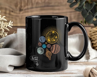 Tazza con pianeta Plutone, sistema solare, pianeti nani, astronomia, tazza da caffè, tazza da tè, spazio, regalo per astronomo, astronauta, scienza, bambini, geek, regalo
