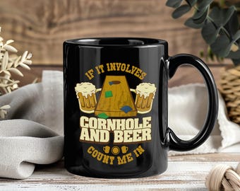 Cornhole vintage drôle tasse tasse à café tasses à thé pour les joueurs de Cornhole jeu de haricots Amoureux du tournoi champion cadeaux cadeau d'anniversaire