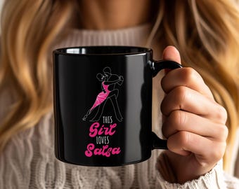 Tazza da ballo di salsa, tazza da ballo di salsa, regalo per gli amanti della salsa, tazza da caffè per ballerini di salsa, tazza da ballo latino, tazza regalo per ballerini, tazze da ballo di salsa