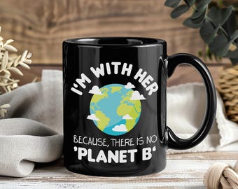 Changement climatique, protection de l'environnement, tasse à café, tasses à thé pour le Jour de la Terre, recyclage, bénévolat, cadeaux, planète, plage, événement, respectueux de l'environnement