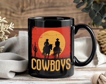 Cowboys Western Country Mug vintage rétro tasse à café tasses à thé pour cowboys Cowgirls cavaliers ferme rodéo cadeaux cadeau d'anniversaire Wrangler