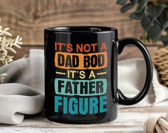 Caneca "Não é um corpo de pai, é uma figura paterna", Caneca de café engraçada para pais, Presente de Dia dos Pais para papai, marido e paizão, Presente vintage para pais descolados