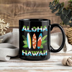 Hawaiian Shirt, Aloha TShirt, Hawaii T Shirts, Vintage Hawaii, Hawaiian Vacation, Travel Hawaii, Surfer Surfing, Hawaiian Gift Present Mugs