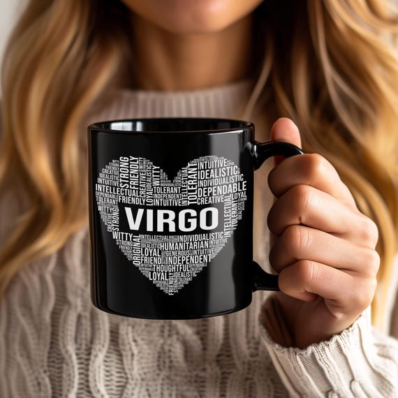 Virgo Traits Horoscope Mug Zodiac Astrology Coffee Cup, August 23 September 22 Virgo Gift for Men Women, Love Astrology Birthday