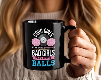 Billiards Cue Sport Mug – Coffee Cup Tea Mugs Gift for Pool and Snooker Players Billiard Lovers Vintage 8 Ball Table Game Sports Present