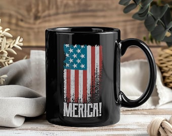 USA Flagge Merica Tasse, lustige 4. Juli Kaffeetasse, Vaterländische Unabhängigkeitstag Trinkgefäße, Amerikanische Flagge Juli Tassen