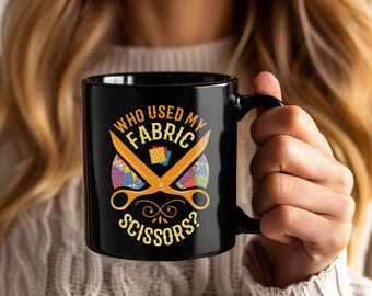 Quilting Mug Funny Sewing Coffee Cup for Quilters, Seamstress Gift Idea, Quilt Maker, Sewing Machine Lover Mugs, Fabric Lover Quilter Gift