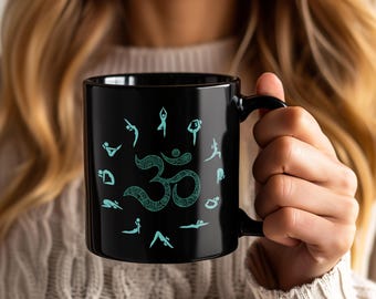 Yoga Liebhaber Becher, Lustige Meditation Kaffeetasse, Namaste Yoga Geschenk Tassen, Achtsamkeit Trinkgefäß, Yoga Lehrer Geburtstagsgeschenk für Frauen