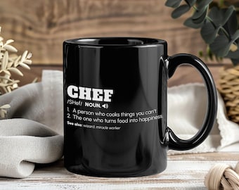 Chef Definition Mug Funny Cook Pastry Chef Gift Culinary Cooking Coffee Cup Birthday Christmas Kitchen Humor Present For Chef