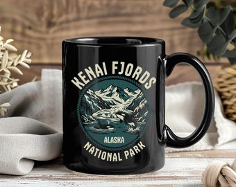 Parc national de Kenai Fjords, Alaska, orque, tasse, faune, océan, aventure, tasse à café, cadeau souvenir