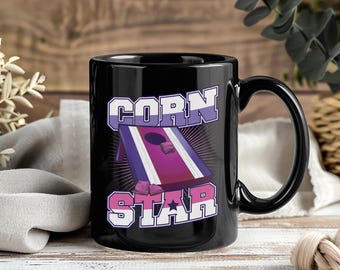 Cornhole vintage tasse drôle tasse à café tasses à thé pour les joueurs de Cornhole jeu de haricots amateurs de lancer de sacs champions du tournoi cadeaux présents arrière-cour