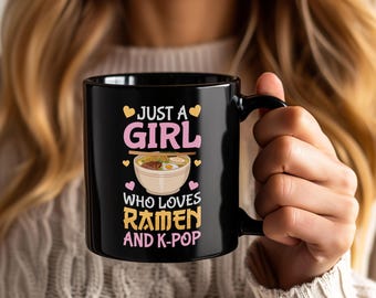 K-Pop Ramen Becher, Japanische Nudeln Kaffeetasse, Kpop Herz Südkorea Musik Geschenk, K-Drama Liebhaber Geschenk für Mädchen Jungen Tochter