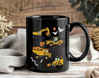 Halloween Costume Boys Construction Digger Birthday Party Outfit T-Shirt, Excavator Construction Vehicle Trucks Tractor Lover Gift Kids,