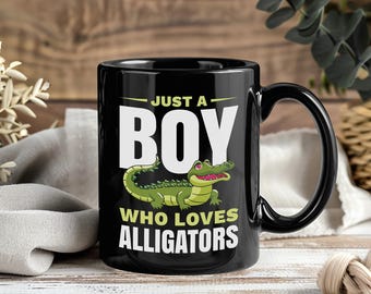 Mug crocodile alligator, tasse à café amusante pour amateur de reptiles, cadeau zoo d'Halloween, cadeau de déguisement animal alligator, tasse enfant adulte