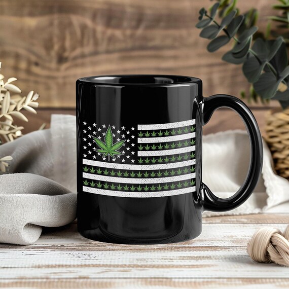Weed American Flag Mug, Funny Marijuana Coffee Cup, 420 Cannabis Smoker  Gift, Sunflower Lover Rastafari Legal Supporter Present - Etsy