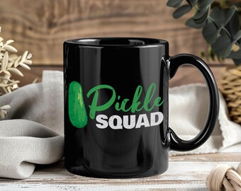 Pickle Squad Love Pickles-mugg, rolig gurkaffekopp, present till barn, tonåringar och vuxna, födelsedag, jul, festpresent