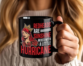 Funny Redhead Girl Mug, Cute Red Hair Coffee Cup, Ginger Gift for Women Mom Grandma Aunt Sister Daughter, Birthday Present Idea