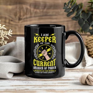 Electrical Proud Electrician Mug – Coffee Cup Tea Mugs for Electricians Linemen Technicians Master Engineers Electricity Work Lover Present
