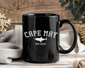 Cape May Mug – Coffee Cup Tea Mugs New Jersey Shore Gift for Beach Lovers Cape May NJ Souvenir Ocean Vacation Summer Travel Coastal Present