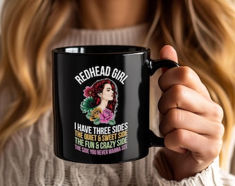 Funny Redhead Girl Mug, Cute Red Hair Coffee Cup, Ginger Gift for Women Mom Grandma Aunt Sister Daughter, Birthday Present Idea