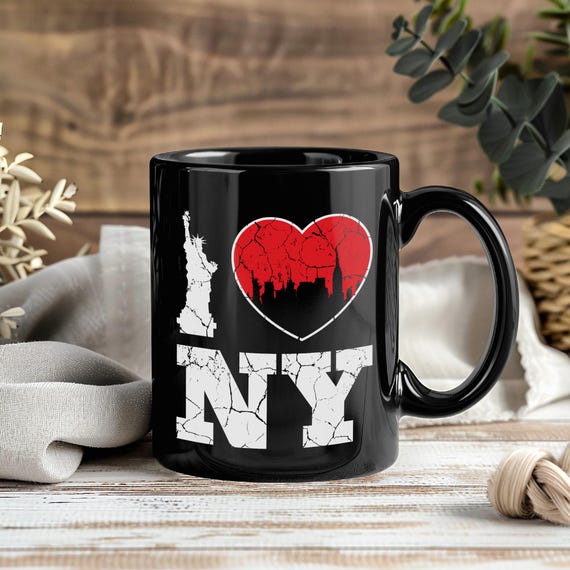I Love New York City Skyline Gift, Big Apple State Souvenir Mug Coffee Tea  Cup Custom, NYC Parties, Visit Trip Travel NY, Manhattan Souvenir