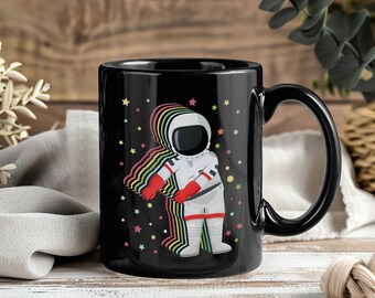 Dabbing Dab Astronaut Mug – Funny Coffee Cup Tea Mugs Space Spaceman Solar System Astronomy Gifts for Space Geeks Astronaut Lovers Birthday