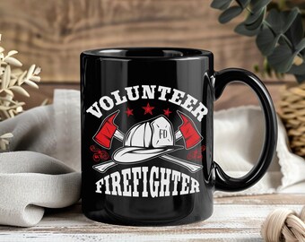 Tazza pompiere volontario, tazza da caffè pompiere, regalo vigili del fuoco, tazza di supporto pompiere, tazza regalo pompiere, tazze primo soccorritore