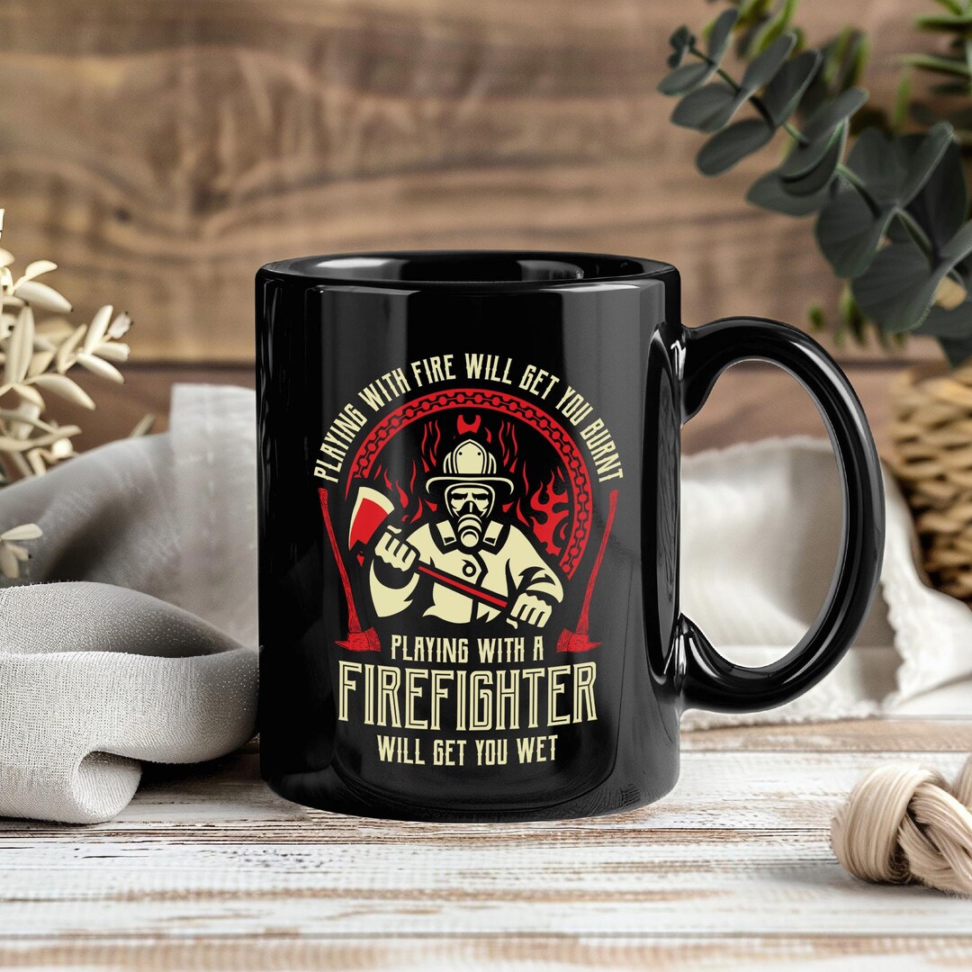 Fire Operations Mug Firefighter Mug – American Flag Coffee Cup Tea Mugs for Firefighter Dad ...