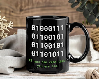 Wenn Sie dies lesen können, sind Sie ein Programmierer Lustige Coding-Tasse, Software-Entwickler-Geschenk, Webcoder-Kaffeetasse für Tech-Geeks-Nerds