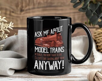 Train Lover Mug Railroad Locomotive Engine Steam Railway Coffee Cup Conductor Gift Vintage Transport Enthusiast Engineer Classic Track