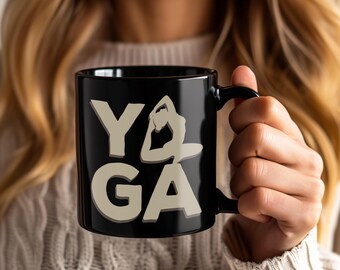 Yoga Liebhaber Becher, Lustige Meditation Kaffeetasse, Namaste Yoga Geschenk Tassen, Achtsamkeit Trinkgefäß, Yoga Lehrer Geburtstagsgeschenk für Frauen