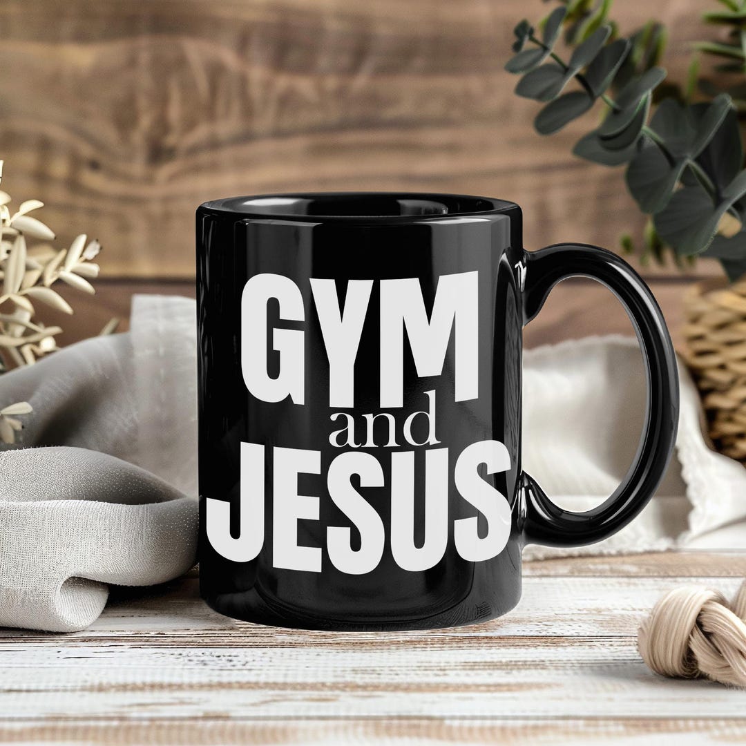 Gym and Jesus Shirt Christian Workout Fitness T-shirt Faith Based Gym ...