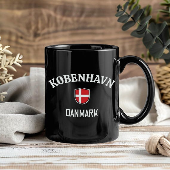 Kopenhagen Dänemark Tasse - Dänische Flagge Kaffeetasse Teetasse Kobenhavn Danmark Skandinavische Landliebhaber Geschenk Danish Souvenir Reisegeschenk
