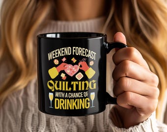 Quilting Mug Funny Sewing Coffee Cup for Quilters, Seamstress Gift Idea, Quilt Maker, Sewing Machine Lover Mugs, Fabric Lover Quilter Gift