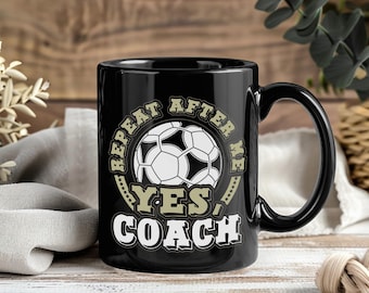 Soccer Coach Mug Funny Football Mentor Coffee Cup Strategy Training Leader Gift Sport Motivation Playbook Design Team Pride Field Accent