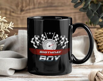 Formula Racing Mug, Race Car Fan Coffee Cup, Pit Crew Gift, Auto Sports Lover, Drag Track Racer, Birthday Gift for Son, Racer Mug
