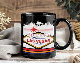 Las Vegas Nevada Mug Vintage Vegas Coffee Cup Retro Travel Souvenir Sin City Gift Casino Desert Vacation Graphic Present