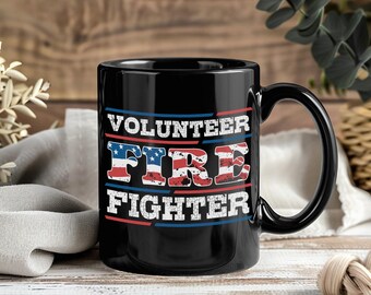 Tazza pompiere volontario, tazza da caffè pompiere, regalo vigili del fuoco, tazza di supporto pompiere, tazza regalo pompiere, tazze primo soccorritore
