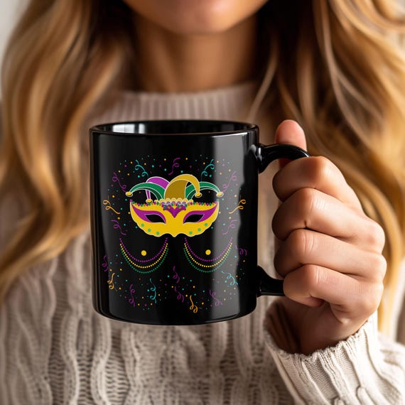 Tazza divertente da caffè e tè, personalizzata, per carnevale, evento, festa, colori tradizionali. - Italia