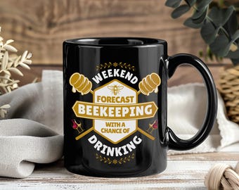 Wochenende Vorschau Imkerei Becher, lustige Imker Kaffeetasse, Honigbienen Liebhaber Geschenk für Papa Opa, speichern Sie die Bienen Geschenk Idee