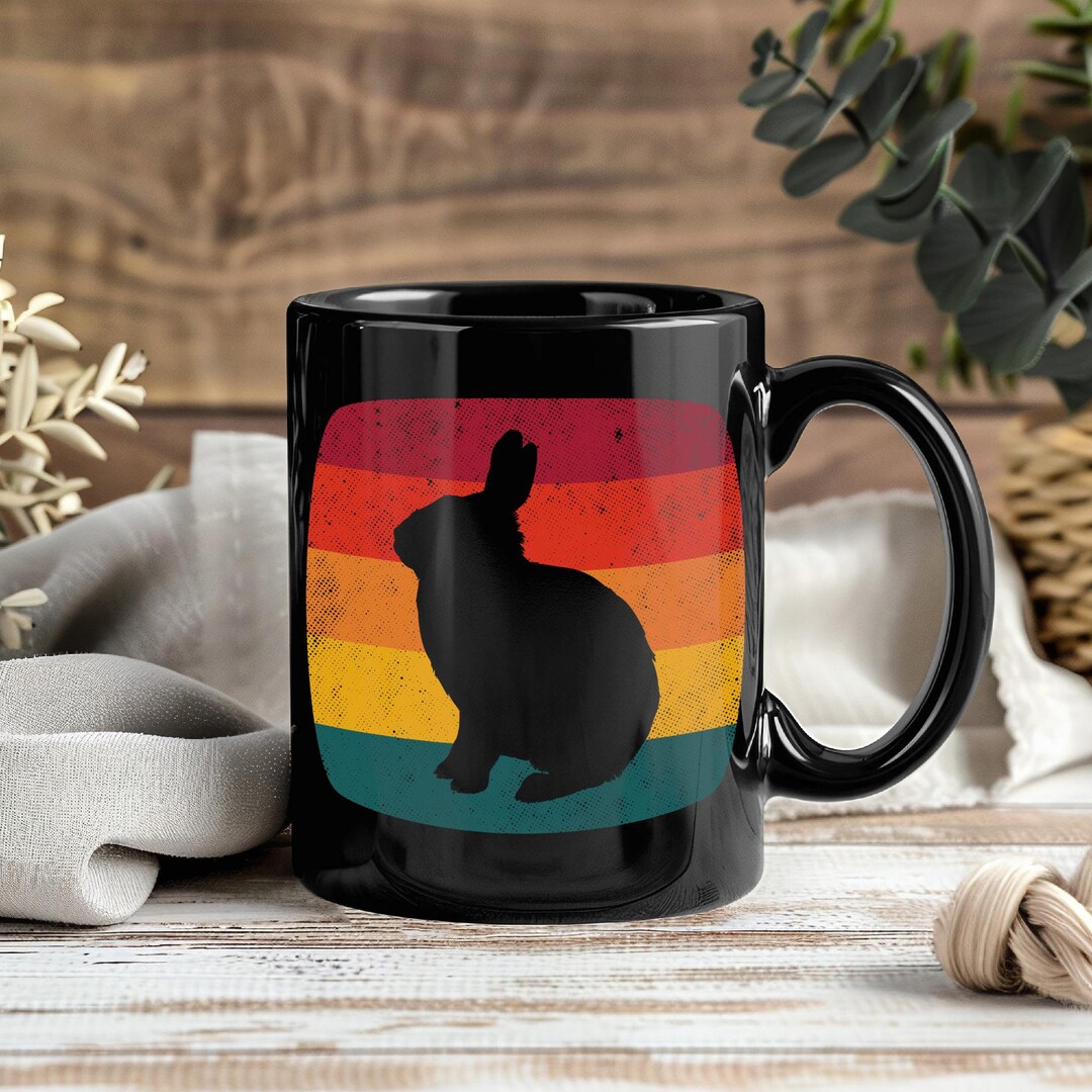 Rabbits Vintage Mug, Cute Bunny Coffee Cup, Funny Rabbit Lover Gift ...