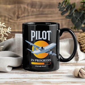 Zukünftiger Pilot Becher - Kaffeetasse Teetassen für Flugzeugliebhaber Luftfahrt Fans Schüler Piloten Flugschule Fluggesellschaft Flieger Flugzeug Vintage Geschenk