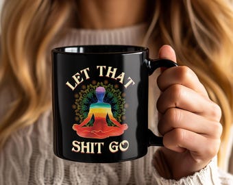 Yoga Lover Mug, Funny Meditation Coffee Cup, Namaste Yoga Gift Mugs, Mindfulness Drinkware, Yoga Teacher Birthday Present for Women