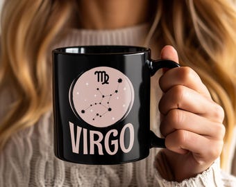 Taza del signo zodiacal Virgo, taza de café con horóscopo y astrología, regalo de cumpleaños para hombres y mujeres Virgo (agosto/septiembre), regalo según el signo astrológico