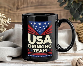 USA Trink-Team-Becher, lustige 4. Juli Kaffeetasse, Vaterländische Merica Trinkgefäße, Party-Becher zum Unabhängigkeitstag, Feier der amerikanischen Flagge